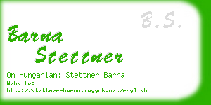 barna stettner business card